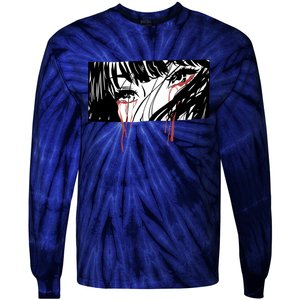 Crying Girl Tie-Dye Long Sleeve Shirt