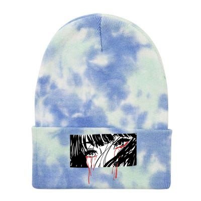 Crying Girl Tie Dye 12in Knit Beanie