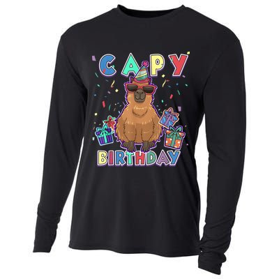 Capybara Gifts, Capy Birthday, Happy Birthday Capybara Cooling Performance Long Sleeve Crew