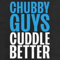 Chubby Guys Cuddle Better Funny Fat Garment-Dyed Fleece Hoodie