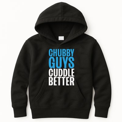 Chubby Guys Cuddle Better Funny Fat Kids Hoodie