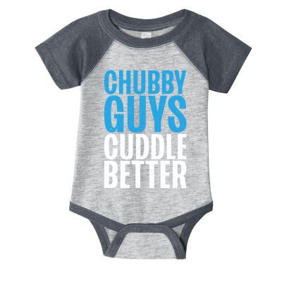 Chubby Guys Cuddle Better Funny Fat Infant Baby Jersey Bodysuit