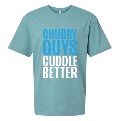 Chubby Guys Cuddle Better Funny Fat Sueded Cloud Jersey T-Shirt