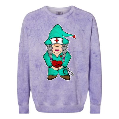 Cardiology Gnome Cute Cardiac Departt Medical Gnome Gift Colorblast Crewneck Sweatshirt