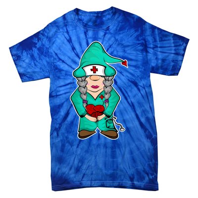 Cardiology Gnome Cute Cardiac Departt Medical Gnome Gift Tie-Dye T-Shirt