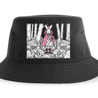 Creepy Gothic Chainsaw Bunny Goth Horror Darkness Sustainable Bucket Hat