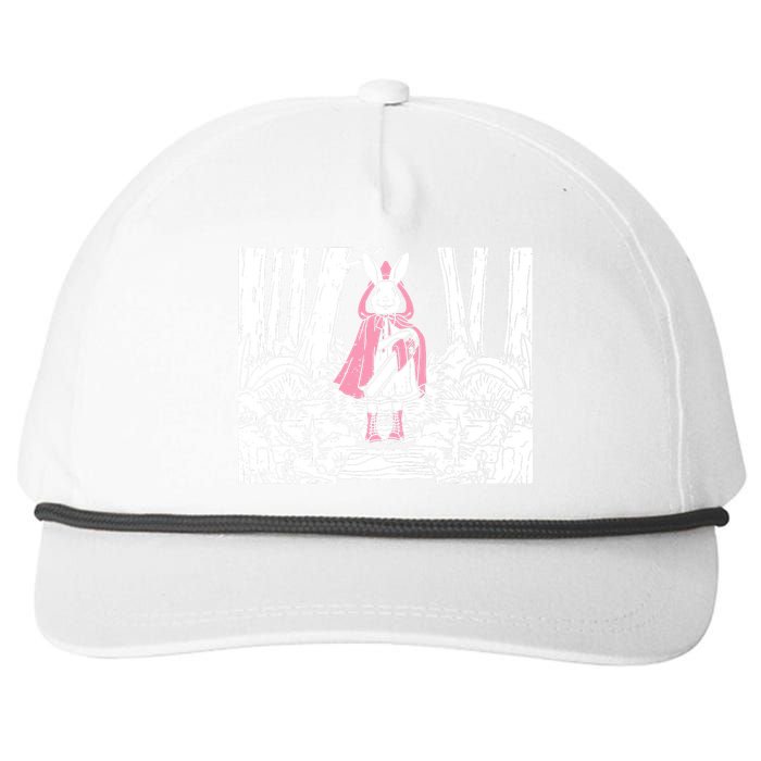 Creepy Gothic Chainsaw Bunny Goth Horror Darkness Snapback Five-Panel Rope Hat