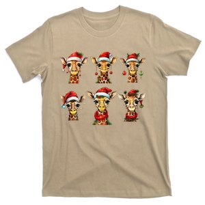 Cute Giraffe Christmas Tree Giraffe Lovers Xmas Holiday T-Shirt