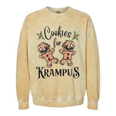 Creepy Gingerbread Cookies For Krampus Xmas Goth Holiday Colorblast Crewneck Sweatshirt