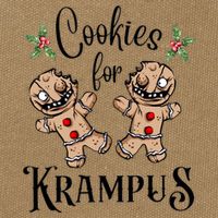 Creepy Gingerbread Cookies For Krampus Xmas Goth Holiday Cotton Canvas Backpack