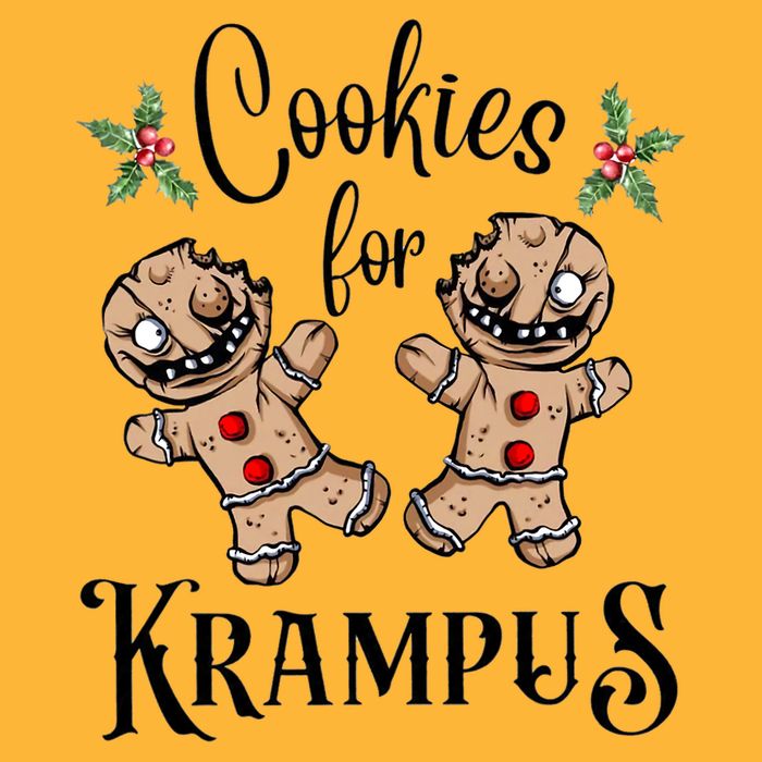 Creepy Gingerbread Cookies For Krampus Xmas Goth Holiday Sustainable Knit Beanie