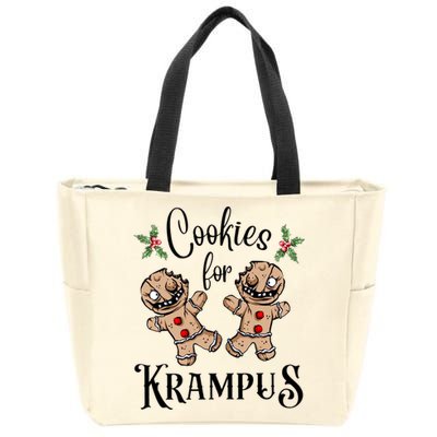 Creepy Gingerbread Cookies For Krampus Xmas Goth Holiday Zip Tote Bag