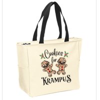 Creepy Gingerbread Cookies For Krampus Xmas Goth Holiday Zip Tote Bag