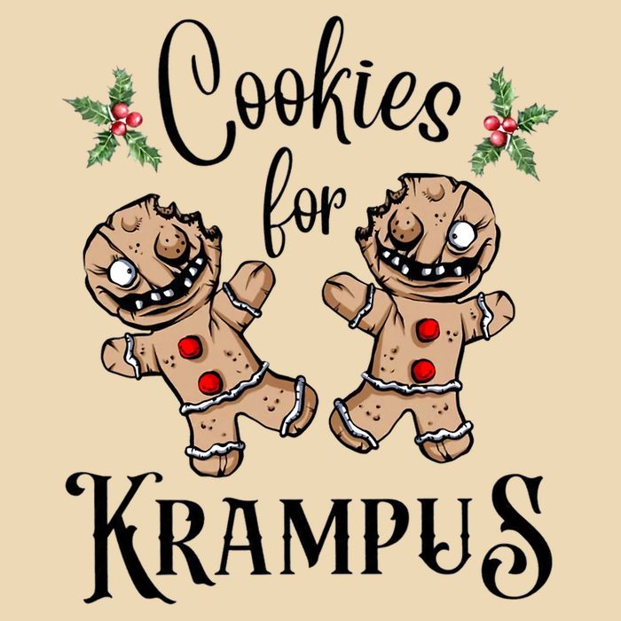 Creepy Gingerbread Cookies For Krampus Xmas Goth Holiday Zip Tote Bag