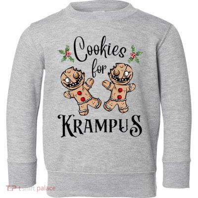 Creepy Gingerbread Cookies For Krampus Xmas Goth Holiday Toddler Sweatshirt