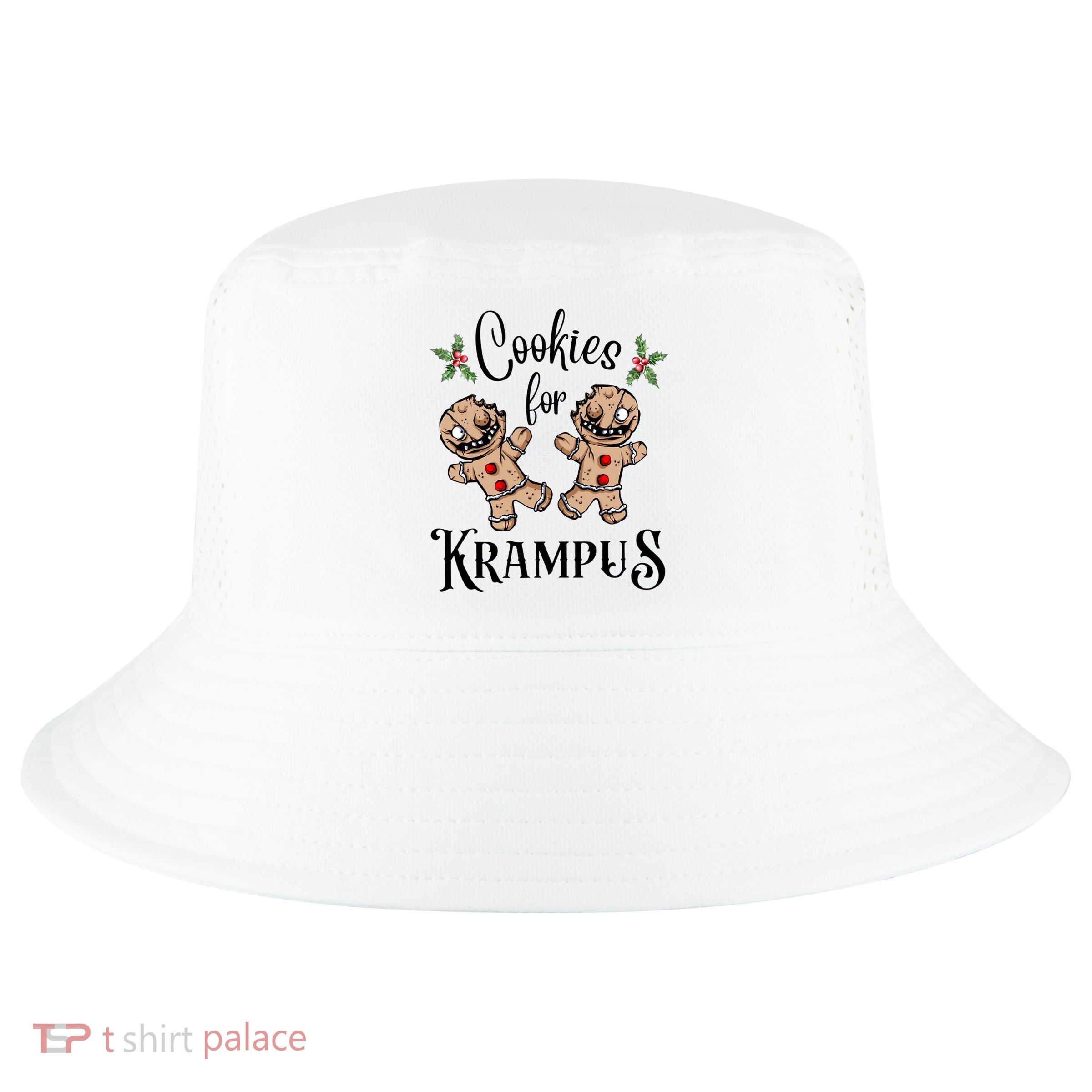 Creepy Gingerbread Cookies For Krampus Xmas Goth Holiday Cool Comfort Performance Bucket Hat