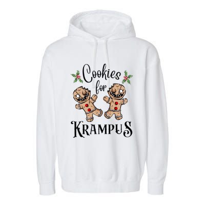 Creepy Gingerbread Cookies For Krampus Xmas Goth Holiday Garment-Dyed Fleece Hoodie