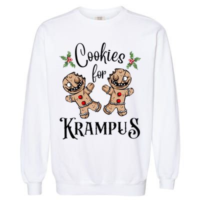 Creepy Gingerbread Cookies For Krampus Xmas Goth Holiday Garment-Dyed Sweatshirt