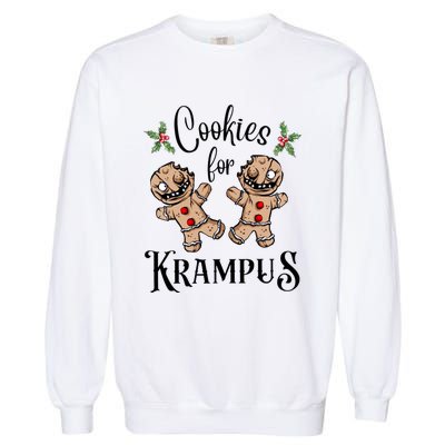 Creepy Gingerbread Cookies For Krampus Xmas Goth Holiday Garment-Dyed Sweatshirt