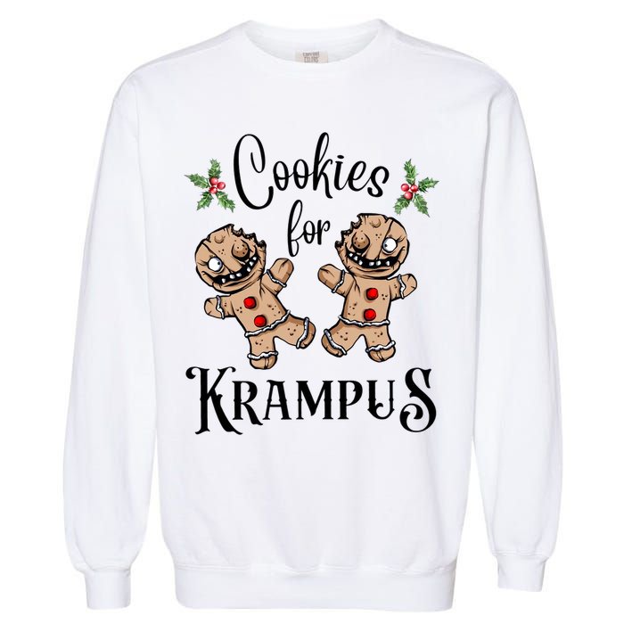 Creepy Gingerbread Cookies For Krampus Xmas Goth Holiday Garment-Dyed Sweatshirt