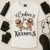 Creepy Gingerbread Cookies For Krampus Xmas Goth Holiday Performance Shirt