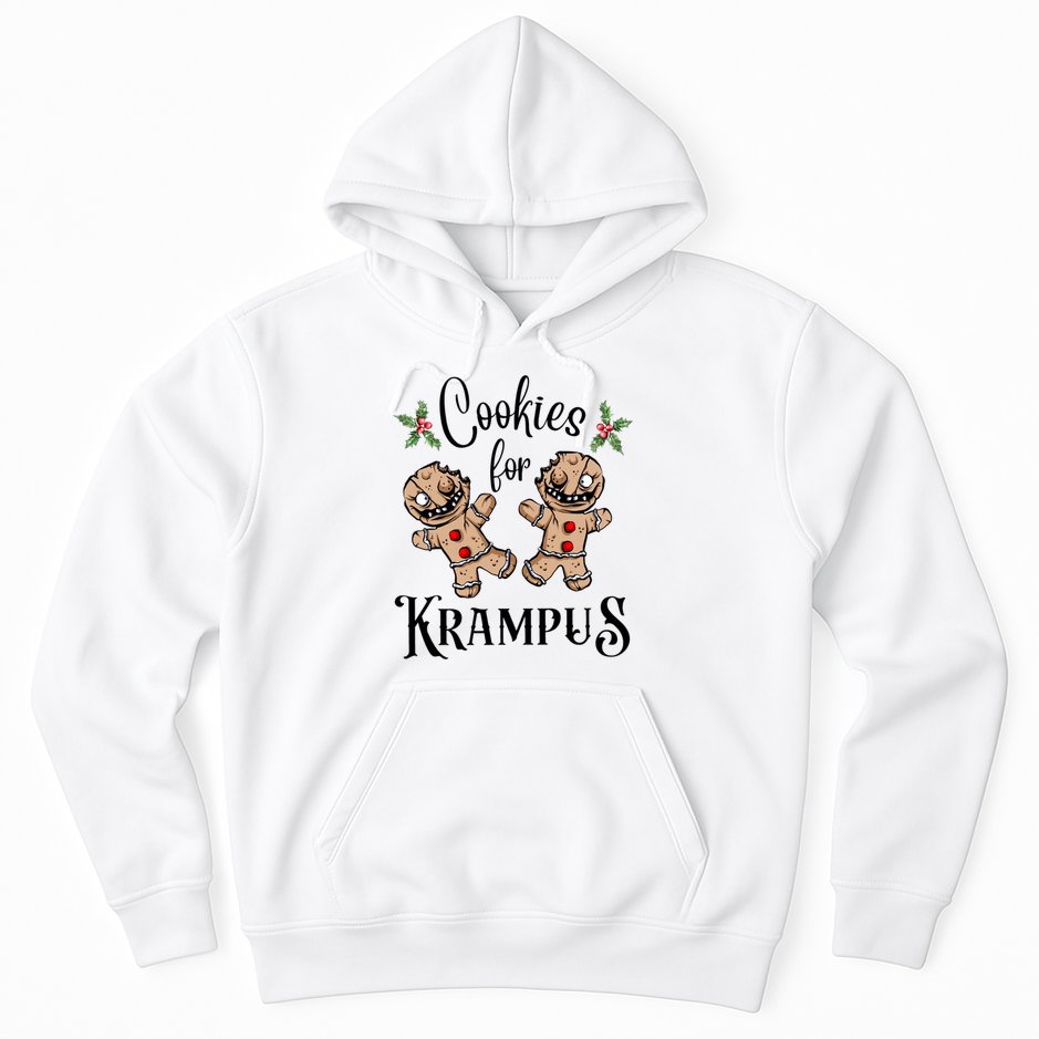 Creepy Gingerbread Cookies For Krampus Xmas Goth Holiday Hoodie