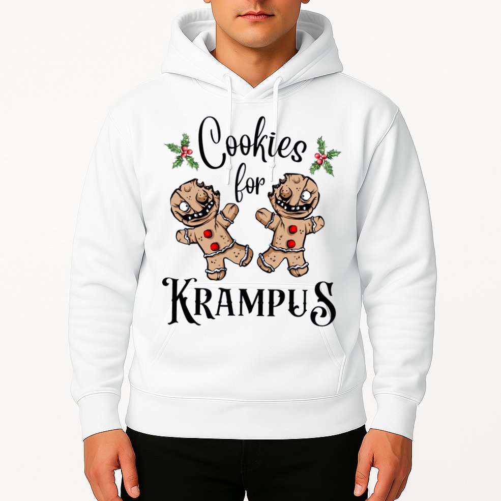Creepy Gingerbread Cookies For Krampus Xmas Goth Holiday Hoodie