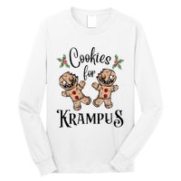 Creepy Gingerbread Cookies For Krampus Xmas Goth Holiday Long Sleeve Shirt