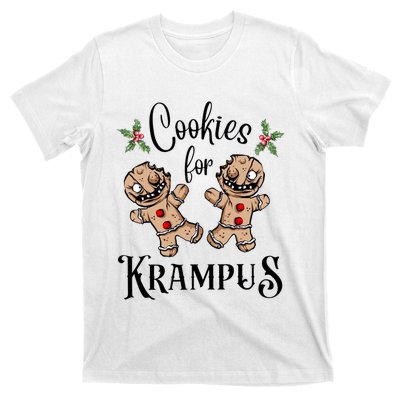 Creepy Gingerbread Cookies For Krampus Xmas Goth Holiday T-Shirt