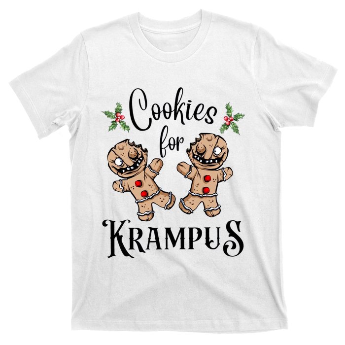 Creepy Gingerbread Cookies For Krampus Xmas Goth Holiday T-Shirt