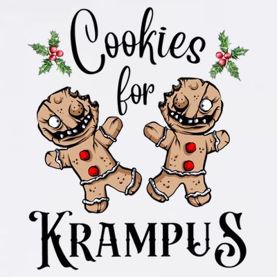 Creepy Gingerbread Cookies For Krampus Xmas Goth Holiday T-Shirt