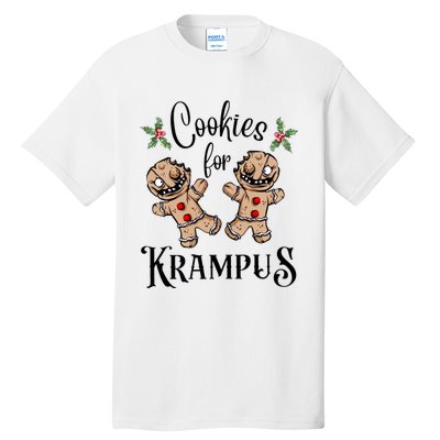 Creepy Gingerbread Cookies For Krampus Xmas Goth Holiday Tall T-Shirt