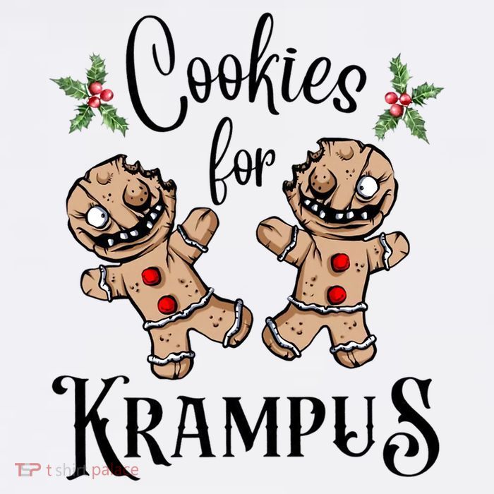 Creepy Gingerbread Cookies For Krampus Xmas Goth Holiday Tall T-Shirt