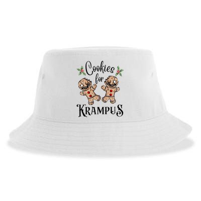 Creepy Gingerbread Cookies For Krampus Xmas Goth Holiday Sustainable Bucket Hat