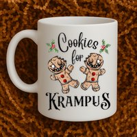 Creepy Gingerbread Cookies For Krampus Xmas Goth Holiday Mug