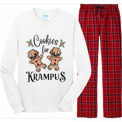 Creepy Gingerbread Cookies For Krampus Xmas Goth Holiday Long Sleeve Pajama Set