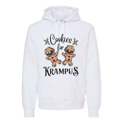 Creepy Gingerbread Cookies For Krampus Xmas Goth Holiday Premium Hoodie