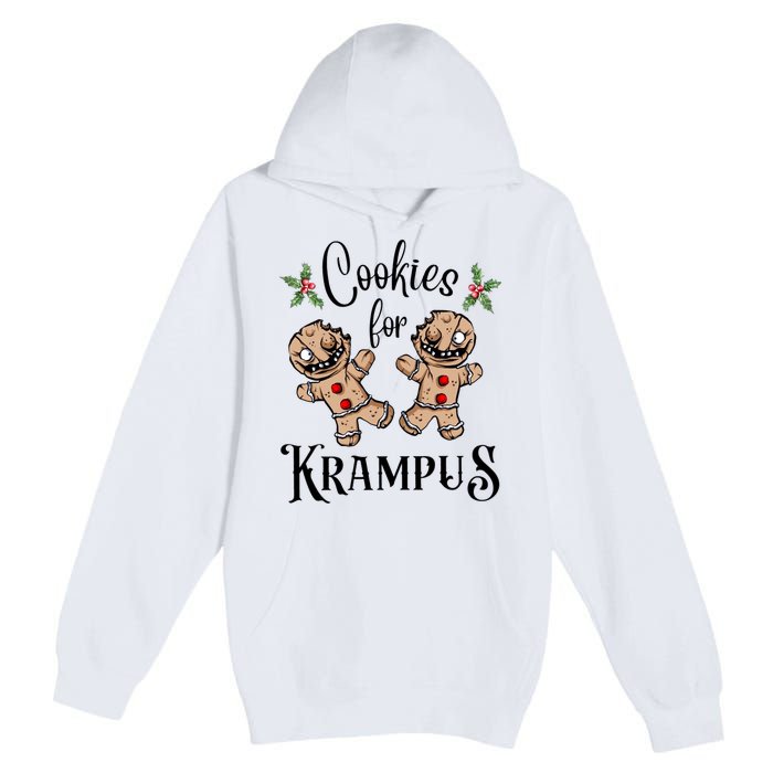 Creepy Gingerbread Cookies For Krampus Xmas Goth Holiday Premium Pullover Hoodie