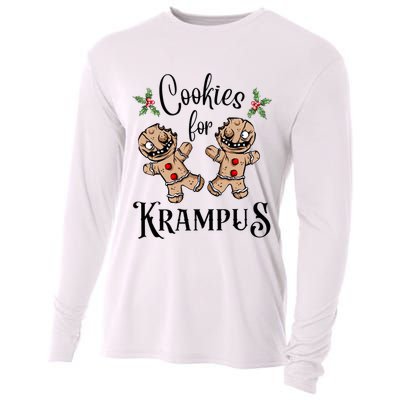 Creepy Gingerbread Cookies For Krampus Xmas Goth Holiday Cooling Performance Long Sleeve Crew