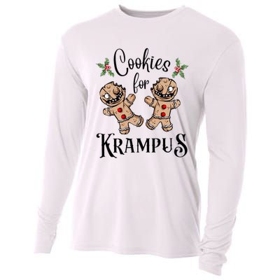 Creepy Gingerbread Cookies For Krampus Xmas Goth Holiday Cooling Performance Long Sleeve Crew