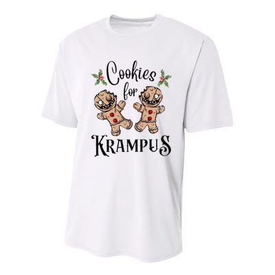Creepy Gingerbread Cookies For Krampus Xmas Goth Holiday Youth Performance Sprint T-Shirt