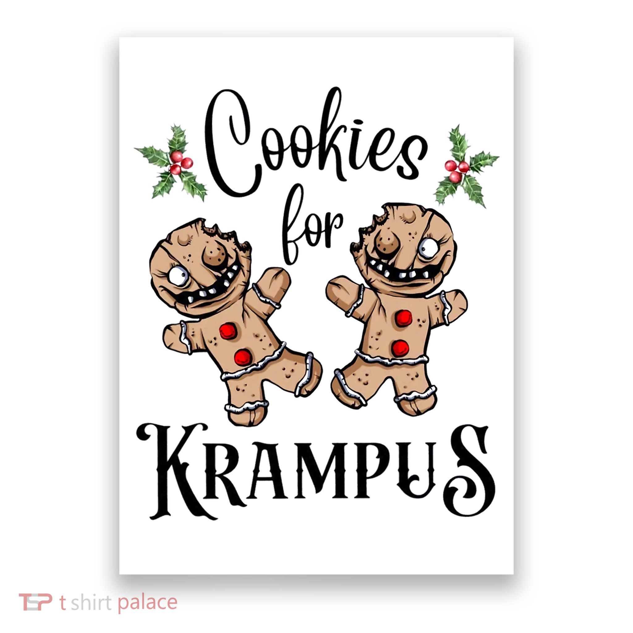 Creepy Gingerbread Cookies For Krampus Xmas Goth Holiday Poster