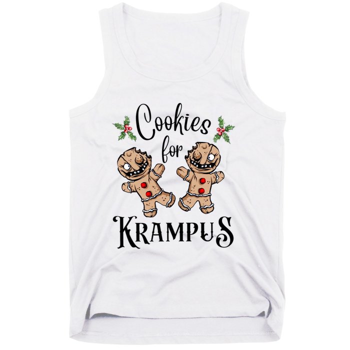 Creepy Gingerbread Cookies For Krampus Xmas Goth Holiday Tank Top