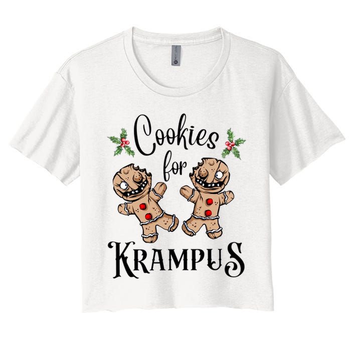 Creepy Gingerbread Cookies For Krampus Xmas Goth Holiday Crop Top
