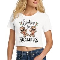 Creepy Gingerbread Cookies For Krampus Xmas Goth Holiday Crop Top