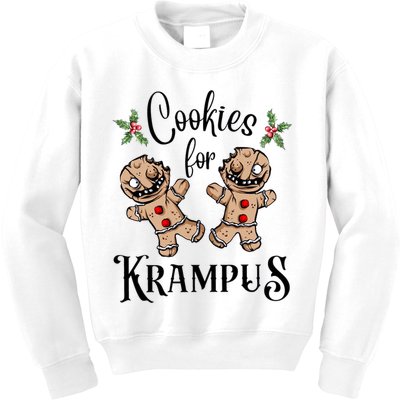 Creepy Gingerbread Cookies For Krampus Xmas Goth Holiday Kids Sweatshirt