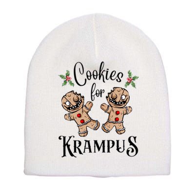Creepy Gingerbread Cookies For Krampus Xmas Goth Holiday Short Acrylic Beanie