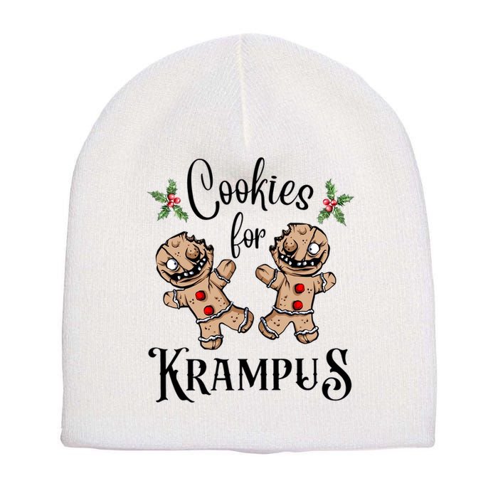 Creepy Gingerbread Cookies For Krampus Xmas Goth Holiday Short Acrylic Beanie