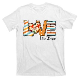 Christian Gift Cheetah Leopard Love Like Jesus Thanksgiving T-Shirt