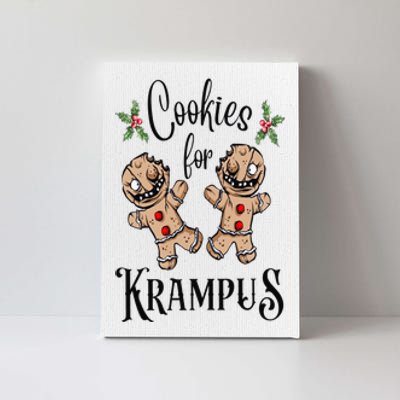 Creepy Gingerbread Cookies For Krampus Xmas Goth Holiday Canvas